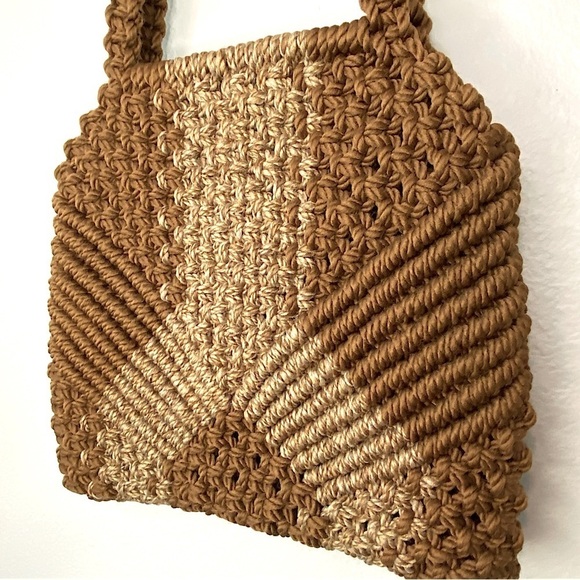 MACRAMÉ Tan & Brown Small Shoulder Bag - Picture 3 of 10